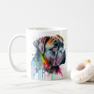 Colourful Cane Corso Dog  Pet Coffee Mug, Cup