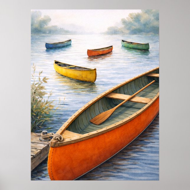 Colourful Canoes Poster (Front)
