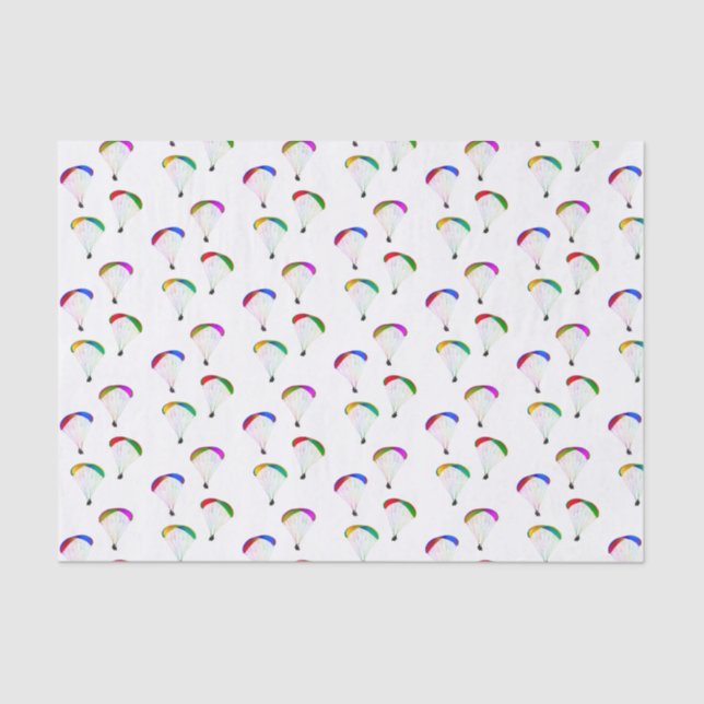 Colourful Canopies - Paraglider Motif Tissue Paper (Front)