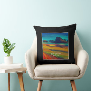 Colourful Cape Sebastian Oregon Coast Art Throw Pillow
