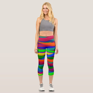 Colourful Capri Cropped 03 Yoga Pants