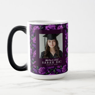 Colourful Carnation Pattern Girls Graduation Gift Magic Mug