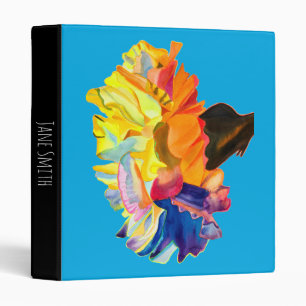 Colourful carnation watercolor flower binder