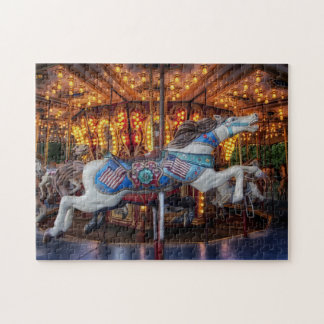 Colourful Carousel Horse and Merry Go Round Jigsaw Puzzle