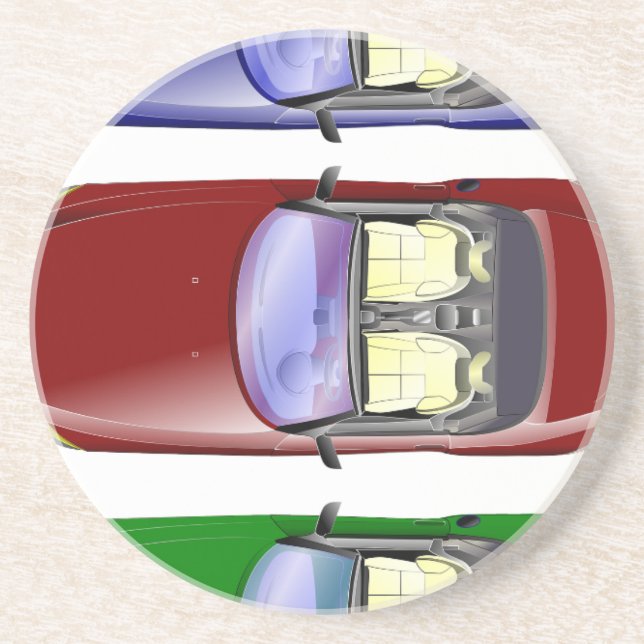 Colourful cars coaster (Front)