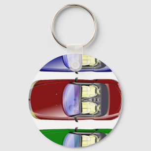 Colourful cars keychain