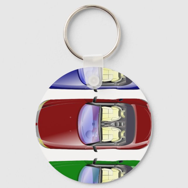 Colourful cars keychain (Front)