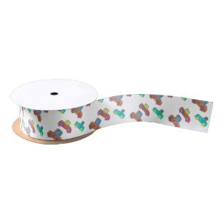 Colourful Cars Ribbon Satin Ribbon