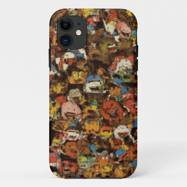 Colourful Cartoon Crowd Mobile Case (Back)