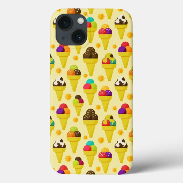 Colourful Cartoon Ice Cream Cones Case-Mate iPhone Case (Back)
