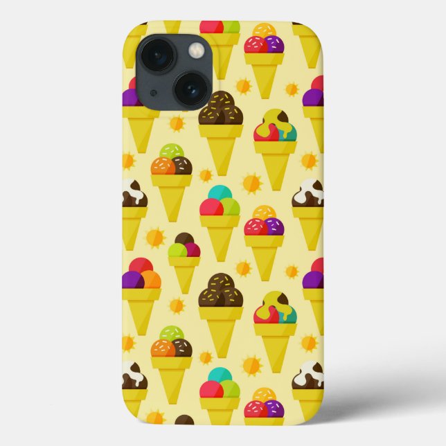 Colourful Cartoon Ice Cream Cones Case-Mate iPhone Case (Back)