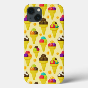 Colourful Cartoon Ice Cream Cones iPhone 13 Case