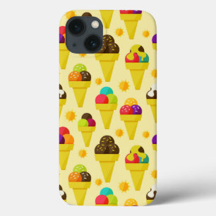 Colourful Cartoon Ice Cream Cones iPhone 13 Case