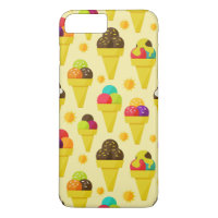 Colourful Cartoon Ice Cream Cones