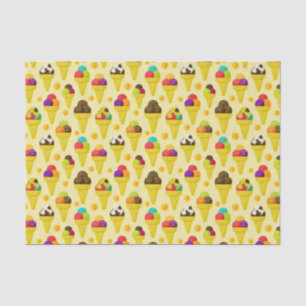 Colourful Cartoon Ice Cream Cones Tissue Paper