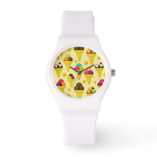 Colourful Cartoon Ice Cream Cones Watch