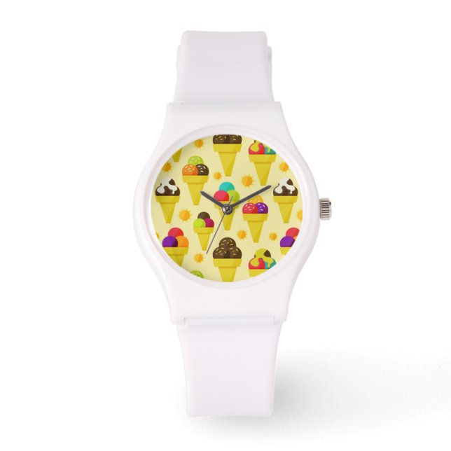 Colourful Cartoon Ice Cream Cones Watch (Front)