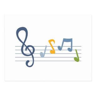 Custom Music Note Postcards | Zazzle.ca