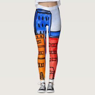 Colourful Cartoon New York City Graffiti Leggings