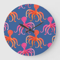 Colourful Cartoon Octopus Watercolor Pattern