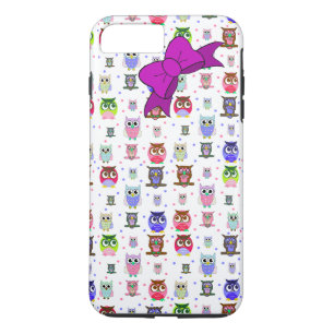 Colourful Cartoon Owl iPhone 7 Plus case