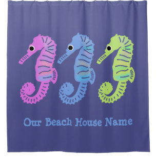 Colourful Cartoon Seashorses Fish Personalized