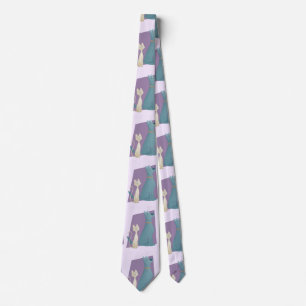 Colourful Cartoon Style Dog & Cat Tie
