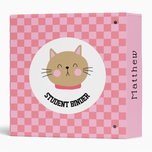 Colourful Cartoon Style Student Binder Cover Desig (Back/Spine)