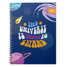 Colourful Cartoon Universe Notebook Cover