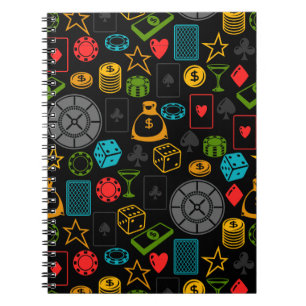 Colourful Casino Icons Notebook