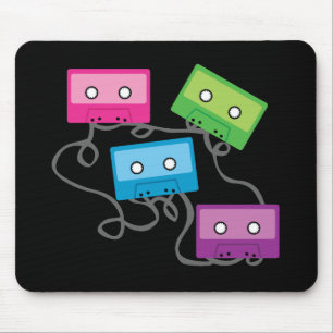 Colourful Cassette Tapes Mouse Pad