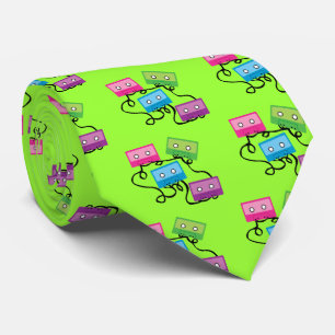 Colourful Cassette Tapes Tie