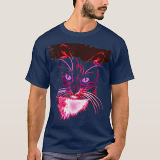 Colourful Cat Art Novelty   Cat Lover Gift Idea Wo T-Shirt