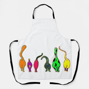 Colourful Cat Butts Apron