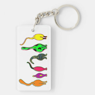 Colourful Cat Butts Keychain