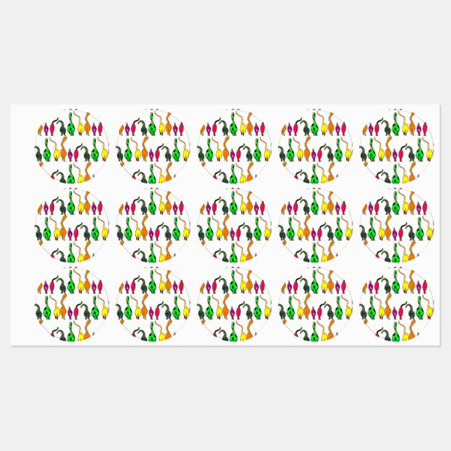 Colourful Cat Butts Pattern (Sheet)
