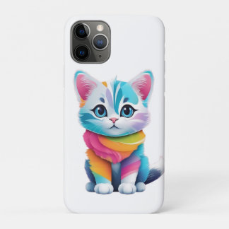 colourful cat iPhone 11 pro case