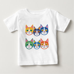 Colourful Cat Companions Baby T-Shirt