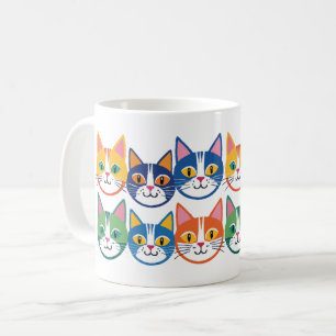 Colourful Cat Companions Coffee Mug