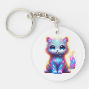 Colourful Cat Delight Keychain