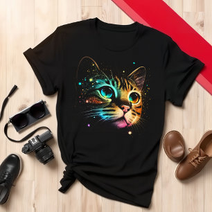 Colourful Cat Lover Unique Cute Cat Design T-Shirt