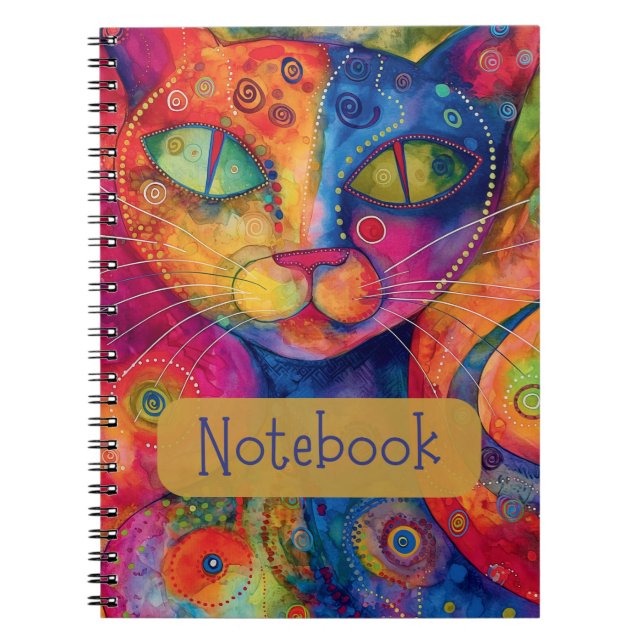 Colourful Cat Notebook (Front)