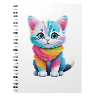 colourful cat notebook