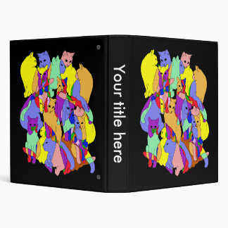 Colourful Cat Pattern Binder