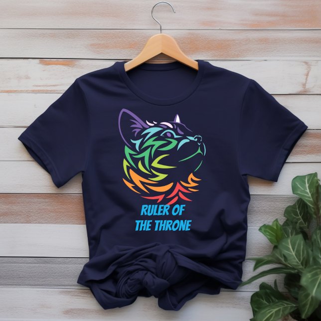 Colourful Cat "Ruler of The Throne" T-Shirt (Creator Uploaded)