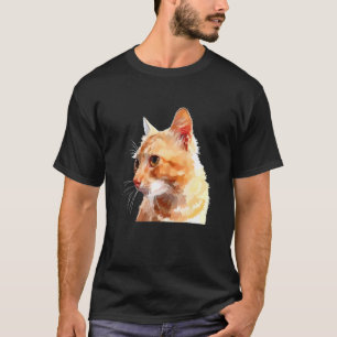 Colourful Cat Sideway Look Graphic T-Shirt