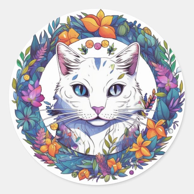 Colourful Cat Stickers (Front)