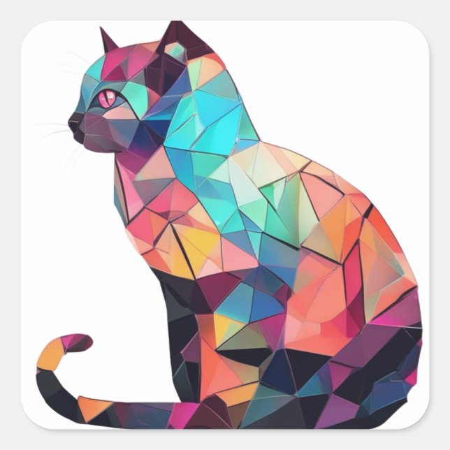 Colourful Cat Stickers (Front)