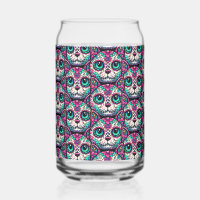 Colourful Cat Sugar Skull