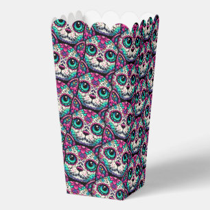 Colourful Cat Sugar Skull Favor Box
